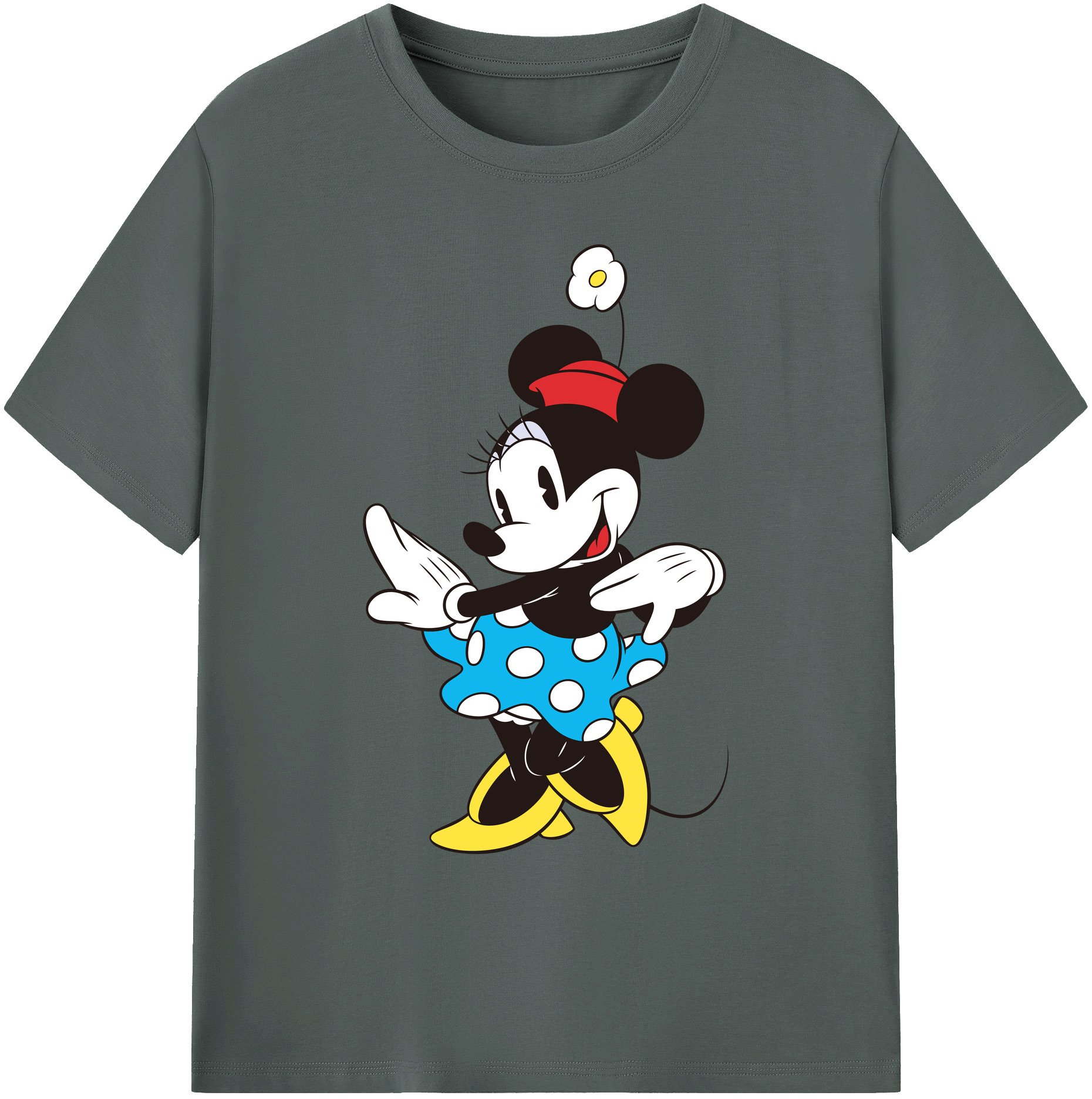 ミッキーマウス Mickey Mouse 綿100％ メンズ半袖Tシャツ｜肌触りやわらか＆通気性